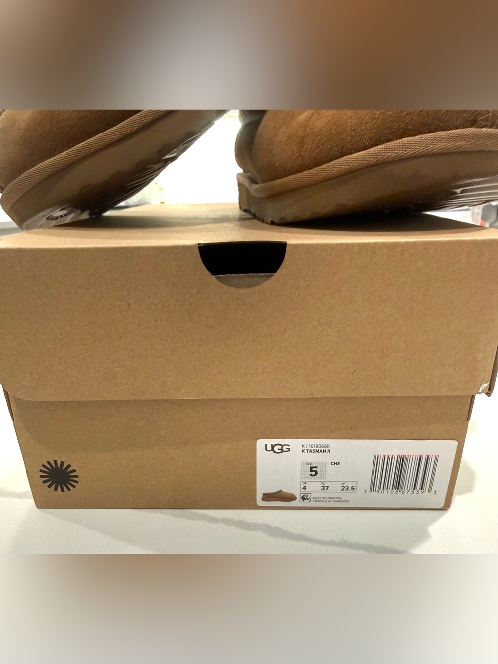 Kids Ugg Tasman II Slipper-Kids Size 5-Chesnut Color - Picture 2 of 8